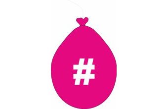 Balónek znak # růžový
