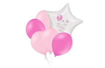 Set 5.narozeniny růžový slon hvězda foliový balónek