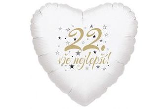 22. narozeniny balónek srdce