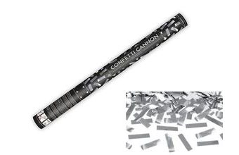 Konfety 60 cm - STŘÍBRNÉ METALICKÉ - Silvestr