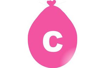 Balónek písmeno C růžové