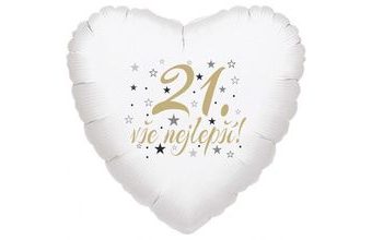 21. narozeniny balónek srdce