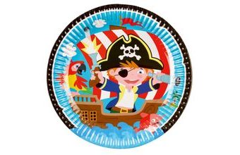 Pirát talíře 8 ks 23 cm papírové