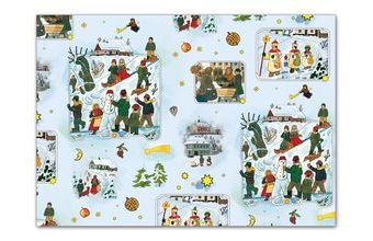 balící papír vánoční klasik Lada 5 100x70 5811485