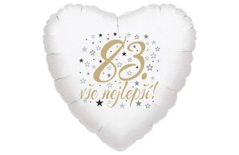 83. narozeniny balónek srdce
