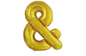 Symbol & zlaté foliové balónky 86 cm Amscan