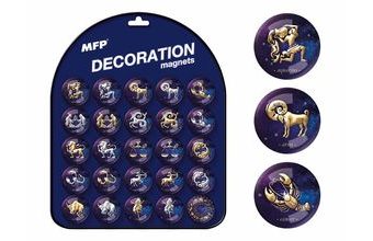 magnet dekorační kulatý 3,5cm mix č.5 - horoskopy 4200279