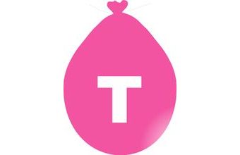 Balónek písmeno T růžové