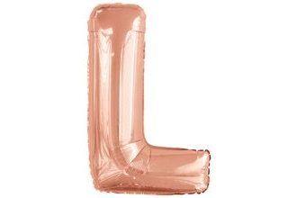 Písmeno A růžovo-zlaté foliový balónek 86 cm Amscan