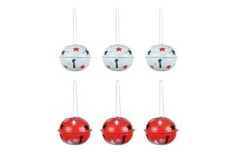 rolničky kovové červeno-bílé 6ks, 5cm CJ-22F98A 8886249