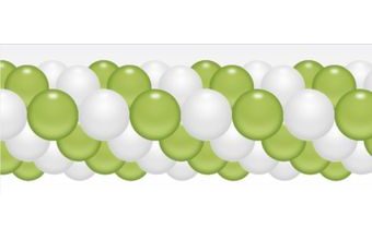 Balónková girlanda světlezeleno-bílé 3 m