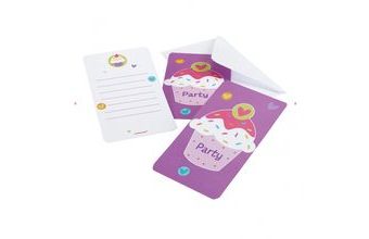 Muffin pozvánky na party 6ks