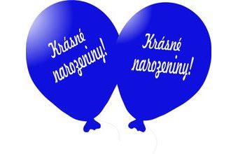 Balónek modrý Krásné narozeniny!