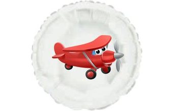 Balónek červené letadlo kruh