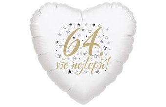 64. narozeniny balónek srdce