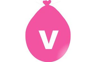 Balónek písmeno V růžové