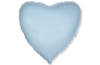 Balón foliový 45 cm Srdce světle modré