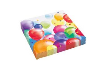 Ubrousky balónky 20 ks 33 cm x 33 cm Amscan