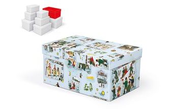 krabice dárková vánoční B-V005-FL 26x17x13cm 5370767