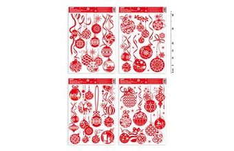 okenní fólie vánoce glitr VA013 30x42cm 8885733