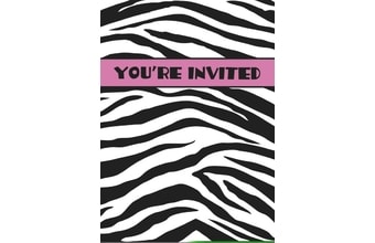 Pozvánky - Zebra Passion - 8 ks 10*14 cm