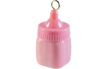 Lahvička růžová závaží na balónky 7 cm x 4 cm