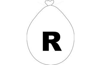 Balónek písmeno R bílé