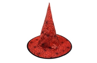 klobouk čarodějnický červený pro dospělé