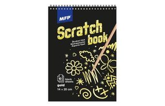 škrabací obrázek blok 20x14cm 10l černý/G holo 1032114