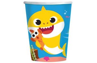 Baby Shark kelímky papírové 8 ks 250 ml Amscan