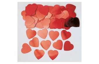 Konfety srdíčka červené velké 14 g Amscan