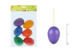 vajíčka plast 9cm/6ks mix colors S160343 2221181