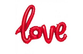 Balón foliový LOVE červený - Valentýn