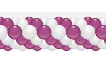 Balónková girlanda tmavěrůžovo-bílá 3 m