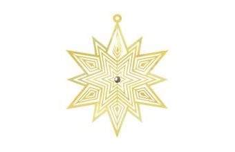 vločka zlatá závěs vánoční plech. 11cm 1804B-14(12CM).10/001 8885956