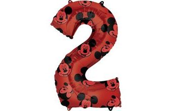Mickey Mouse balónek číslo 2 červený 66 cm