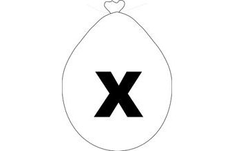 Balónek písmeno X bílé