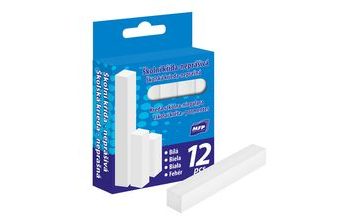 křídy M bílá čtyřhranné 12 ks v krabičce neprášivá 6320120