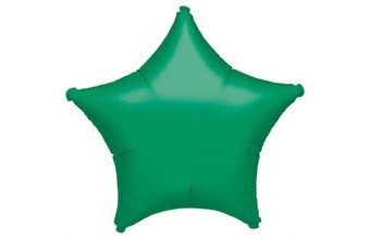 Balónek hvězda Green Metallic