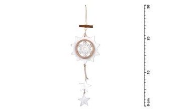 vločka dřevěná 30cm závěs HW-52887E 8885507