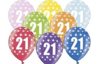 Silné Balónky 30 cm metalické mix - Birthday No.21