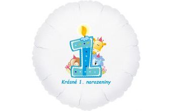 Krásné 1. narozeniny fóliový balónek kruh pro kluky