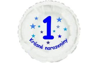 Krásné 1. narozeniny fóliový balónek kruh pro kluky