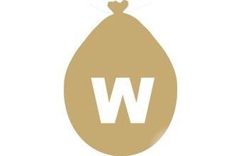 Balónek písmeno W zlaté