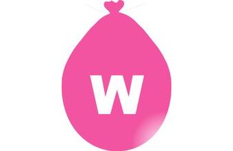 Balónek písmeno W růžové