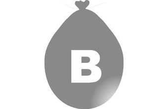 Balónek písmeno B stříbrné