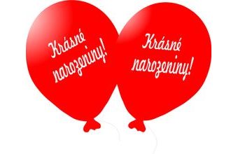 Balónek červený Krásné narozeniny!
