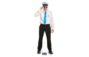 Kostým pilot (košile, čepice,kravata) vel. M/L