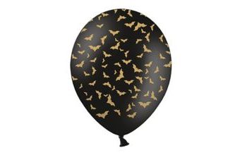 Latexové balónky černé - netopýři - 30 cm - 6 ks