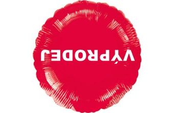 Visící balónek fóliový červený VÝPRODEJ